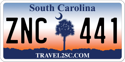SC license plate ZNC441