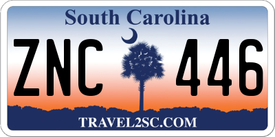 SC license plate ZNC446