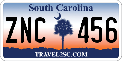 SC license plate ZNC456