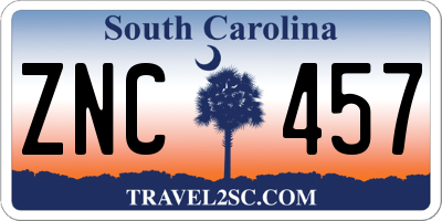 SC license plate ZNC457