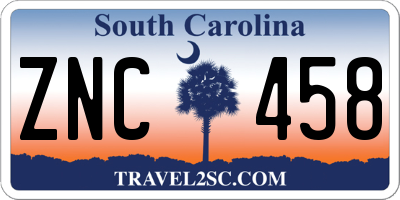 SC license plate ZNC458