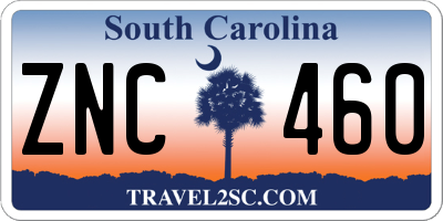 SC license plate ZNC460