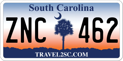 SC license plate ZNC462
