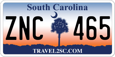SC license plate ZNC465