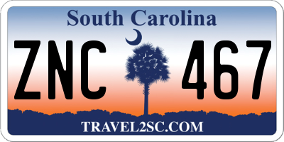SC license plate ZNC467
