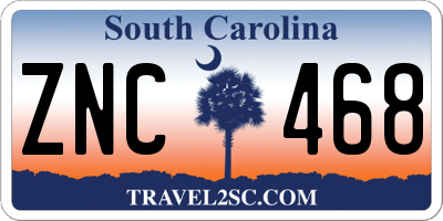 SC license plate ZNC468