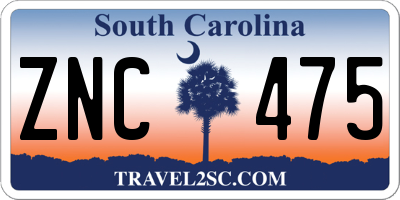 SC license plate ZNC475