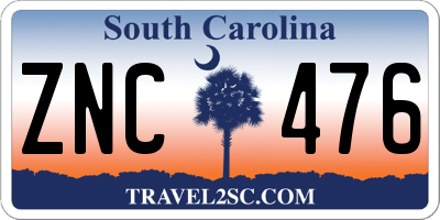 SC license plate ZNC476