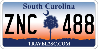 SC license plate ZNC488
