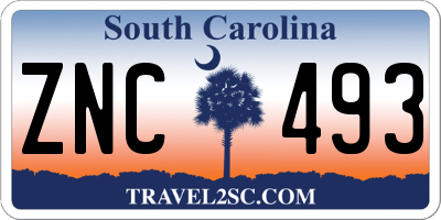 SC license plate ZNC493