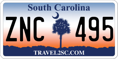 SC license plate ZNC495
