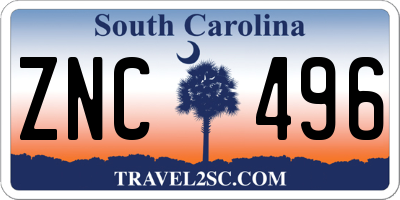 SC license plate ZNC496