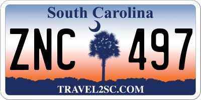SC license plate ZNC497