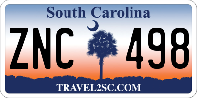 SC license plate ZNC498