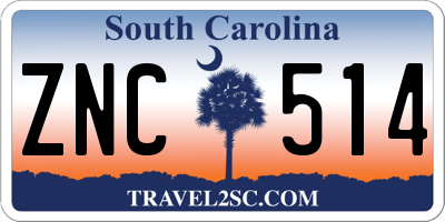 SC license plate ZNC514