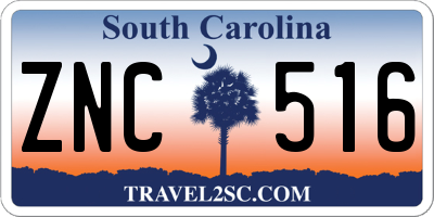 SC license plate ZNC516