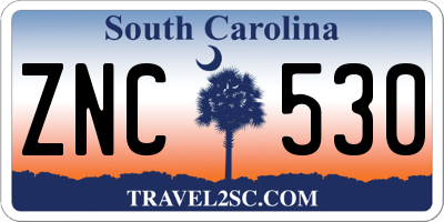 SC license plate ZNC530