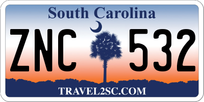 SC license plate ZNC532