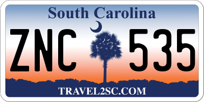 SC license plate ZNC535