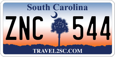 SC license plate ZNC544