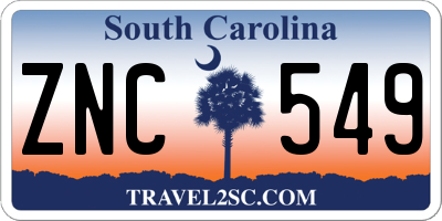 SC license plate ZNC549