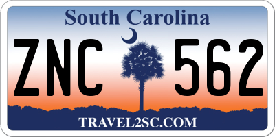 SC license plate ZNC562