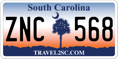 SC license plate ZNC568