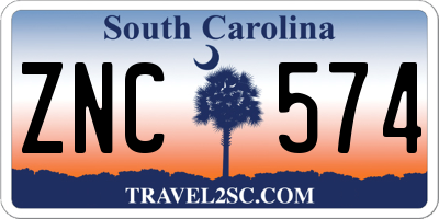 SC license plate ZNC574