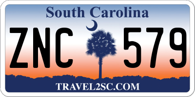 SC license plate ZNC579