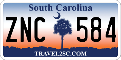 SC license plate ZNC584
