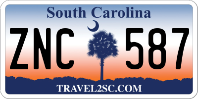 SC license plate ZNC587