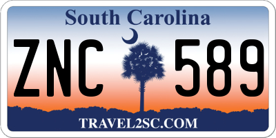 SC license plate ZNC589