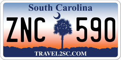 SC license plate ZNC590