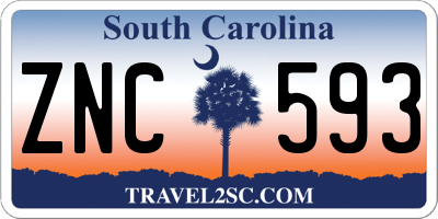 SC license plate ZNC593