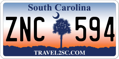 SC license plate ZNC594