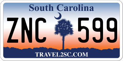 SC license plate ZNC599