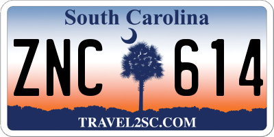 SC license plate ZNC614