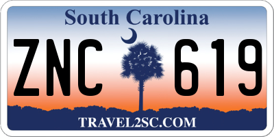 SC license plate ZNC619