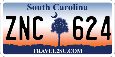 SC license plate ZNC624