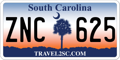 SC license plate ZNC625