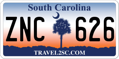SC license plate ZNC626