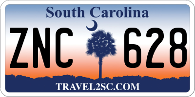SC license plate ZNC628