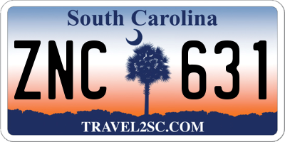SC license plate ZNC631