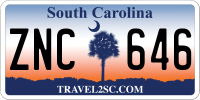 SC license plate ZNC646