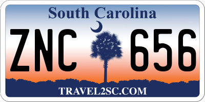 SC license plate ZNC656