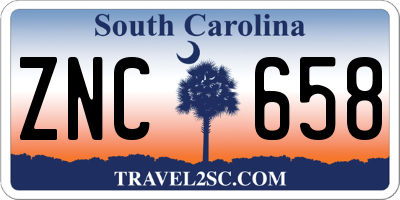 SC license plate ZNC658
