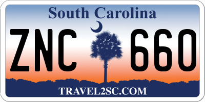 SC license plate ZNC660