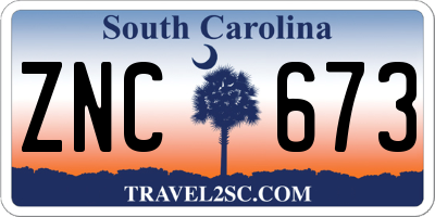 SC license plate ZNC673