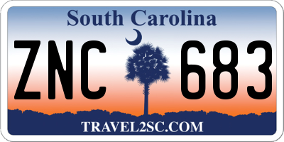 SC license plate ZNC683