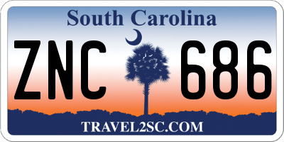 SC license plate ZNC686